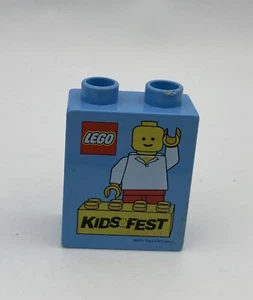 Lego Duplo Building Block Specialty Replacement 2011 BLUE KIDS FEST Promo Brick - Picture 1 of 2