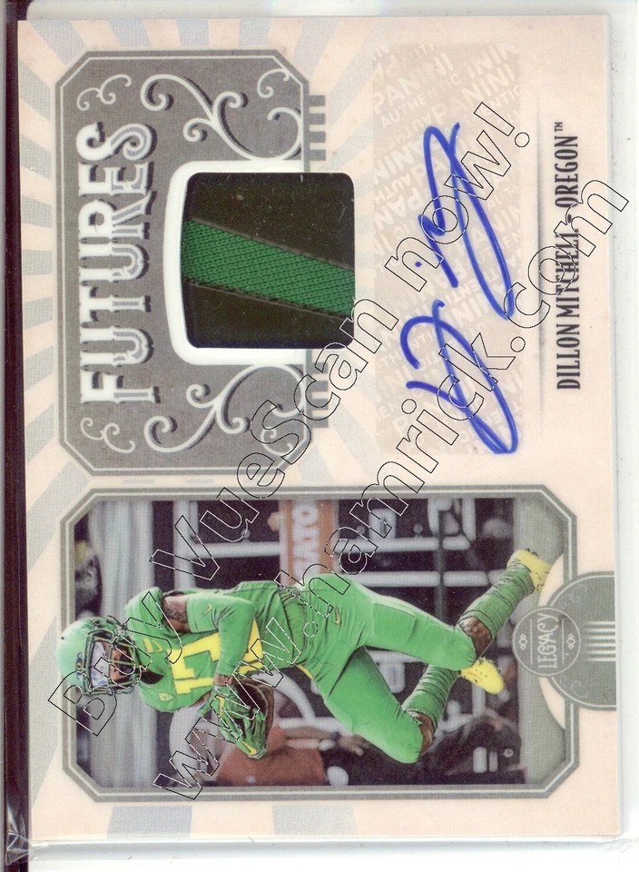 dillon mitchell rookie rc draft auto jersey patch oregon ducks college 2C 2019 - Image 1 of 1