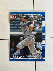 Willy Adames 2019 Bowman Blue Parallel #ed /150 Tampa Bay Rays #10 - Picture 1 of 2