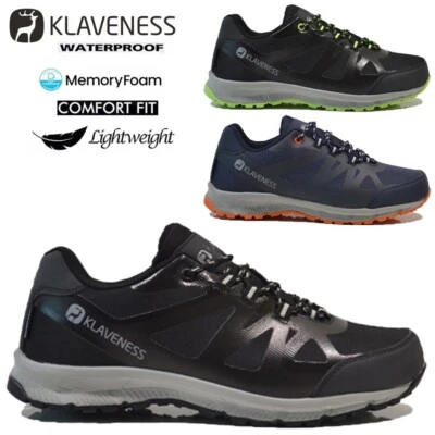 KLAVENESS HERREN WASSERDICHT WALKING WANDERN MEMORY FOAM FREIZEIT WINTER STIEFELETTEN SPORTSCHUH