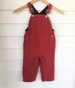 MONOS GYMBOREE VINTAGE NIÑO NIÑO NIÑA TALLA 18-24M MONOS FORRADOS DE VELLÓN ROJO - Imagen 1 de 12