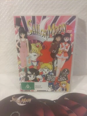 Sailor Moon Deluxe Set Volume 1-7 DVD 42 Animation TV Series Fantasy Foto 1 de 3