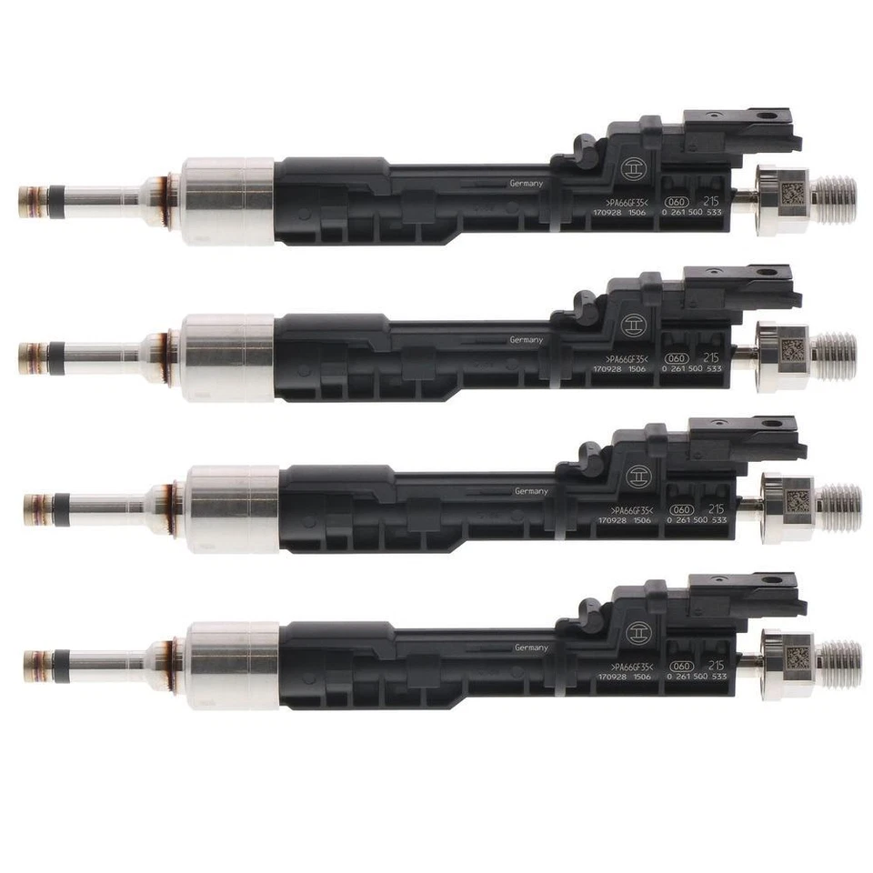 Bosch 62825 Set of 4 Fuel Injectors For BMW F23 F30 F80 F82 F83 E84 M3 M4 X1 - Image 1 of 1