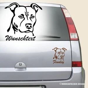 American Staffordshire Terrier Autoaufkleber Wunschtext 15cm Hundeaufkleber 0583 - Bild 1 von 2