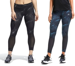 adidas Own the Run Tights 7/8 Mid Rise Mesh Gym Running Sports Women's XS S M L - Picture 1 of 19