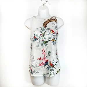 Ted Baker London Birds with Blossoming Branch Print US Size 4 Small Birds - Picture 1 of 13