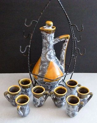 HERMOSOS JUEGOS DE JARRA DE CERÁMICA DE COLECCIÓN CON SAL MARINA ACENTUADA COMO Foto 1 de 4