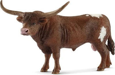 Schleich Farm World, juguetes de animales para niños y niños pequeños, Texas Longhorn...  Foto 1 de 4