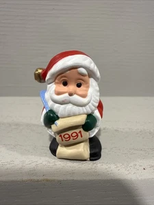 Hallmark JINGLE BELL SANTA - Merry Miniatures 1991  #QFM1717 Naughty Nice List - Picture 1 of 7