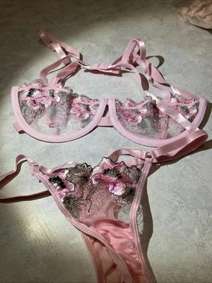 Conjunto Sujetador y Braguita Mujer Rosa Gris Pequeño 463 Foto 1 de 4