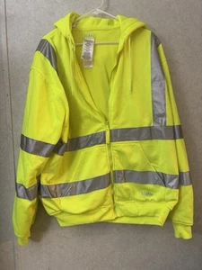 Berne Men's Berne Hi-Vis Lined Hooded Sweatshirt Xlarge - Picture 1 of 5