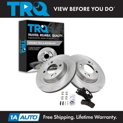 TRQ Front Ceramic Brake Pads & Rotors Kit Fits 2017-2020 Mitsubishi Mirage G4 - Image 1 of 4