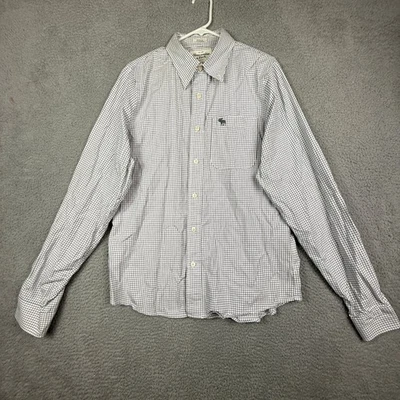 Abercrombie Fitch Mens XXL Muscle Fit Checkered Long Sleeve Button Down Shirt - Image 1 of 4