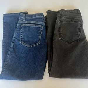2 Pairs Sonoma Jeans Sz 16 Youth Dk Blue/Black ~ Adjust. Waist ~ Bundle of 2!! - Picture 1 of 17