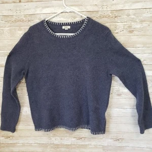 Dylan Women’s Alpaca Wool Crewneck Sweater Dk Gray Size Medium - Picture 1 of 7
