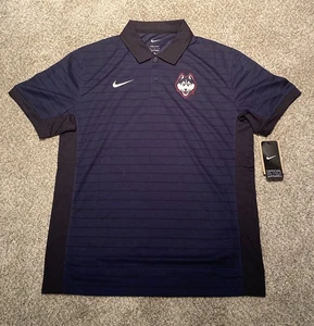 Nike Dri-Fit UCONN Huskies Victory Stripe Polo Herren Größe Medium Neu mit Etikett - Bild 1 von 6