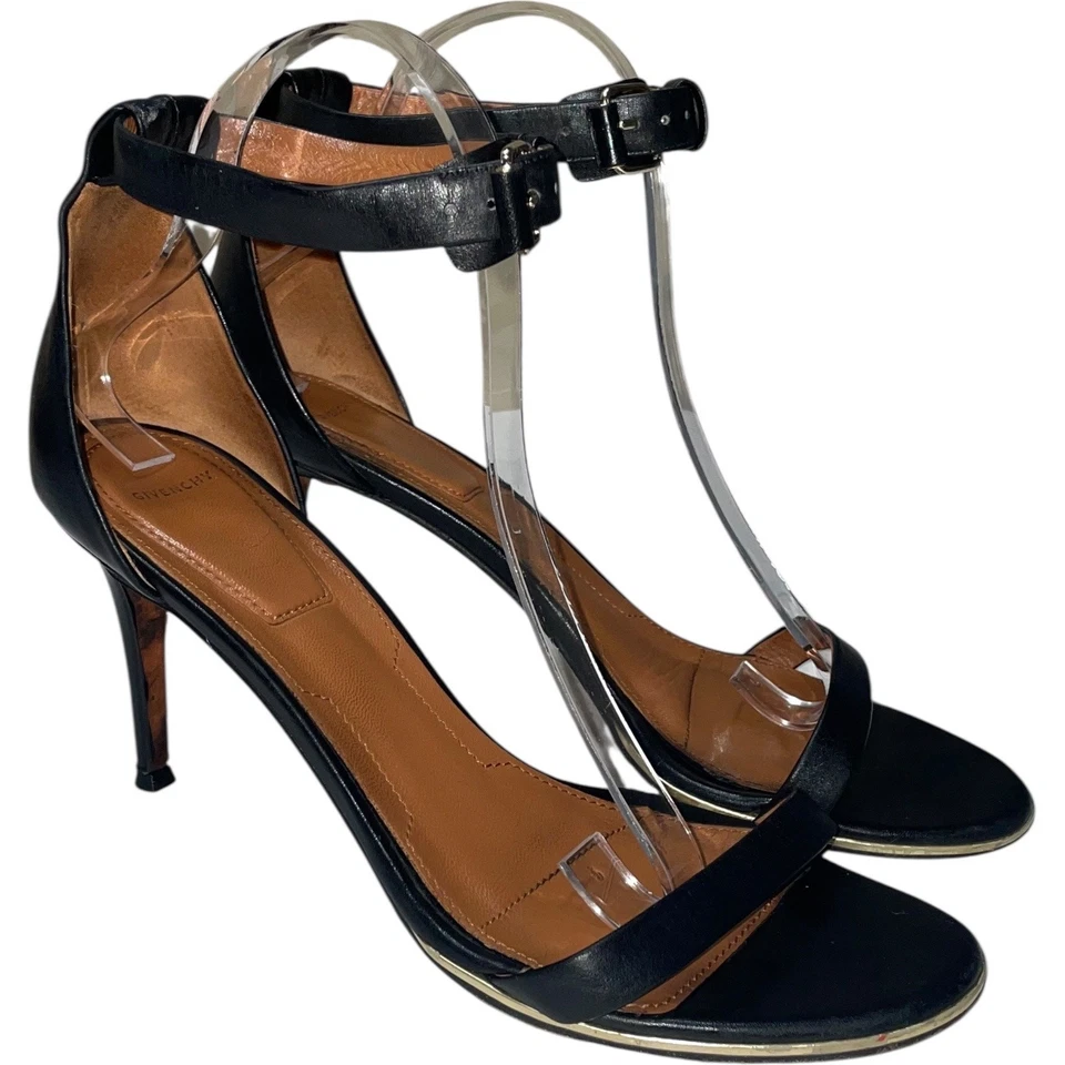 Givenchy Paris Black Leather Slingback Heels    Size: US 9 - Изображение 1 из 4