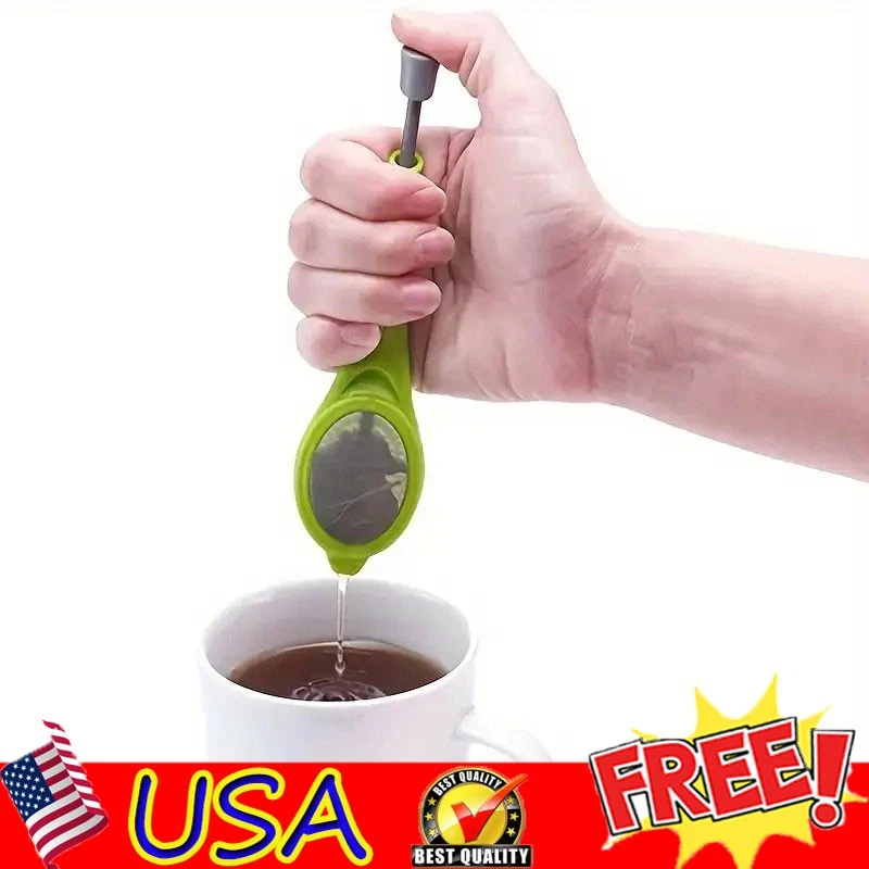 Silicone Tea Infuser Strainer – Loose Leaf Steeper & Herbal Spice Infusion Tool Foto 1 de 4