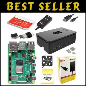 Raspberry Pi 4 8GB Starter Kit - Quad-Core CPU & Pre-Loaded 32GB Micro SD - Picture 1 of 2