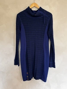 Prana Kelland Langarm Etuikleid Größe L blau und schwarz - Bild 1 von 6