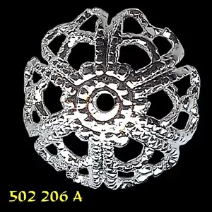 502206 A *** 6 COUPELLES 1/2 SPHÈRE FILIGRANE LAITON ARGENTÉ 10MM - Bild 1 von 1