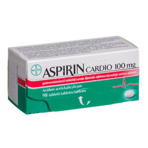 ASPIRIN CARDIO 100mg/ 98 tabs.  Resistant Tablets  For Healty Heart