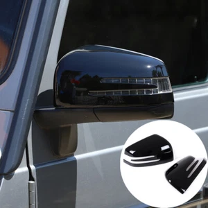 Glossy Black Sideview Mirror Cover Trim For Benz G-Class GLE ML GL GLS 2013-2019 - Picture 1 of 9