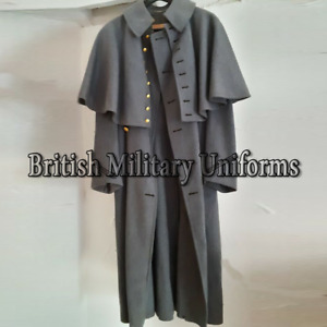 New Men Custom Inverness Style Greatcoat Long Dark Gray Wool Coat Fast Shipping