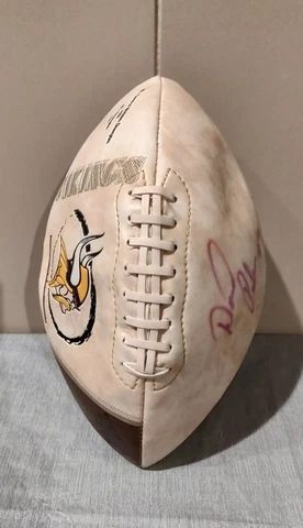 MINNESOTA VIKINGS LIMITED SERIES M FOOTBALL SIGNED BY #22 DAVID PALMER Cover