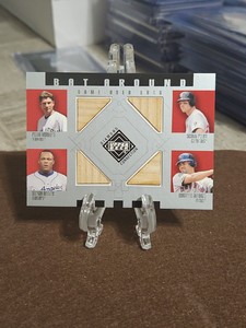 2002 Upper Deck Diamond Collection Scott Rolen Andian Beltre Quad Game Used Bat