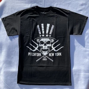 Pitchfork NY Decade of Hard Times Line Shirt Adult Small Black Medium Mens - Picture 1 of 6