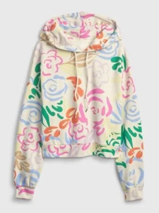 Gap Women's Floral Cropped Hoodie Jacket Size L, XL NEW W TAG - Picture 1 of 8