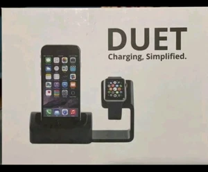 Antsy Labs Duet Metall iPhone + Watch Ladestation (Leftside Watch) Neu Silber - Bild 1 von 7