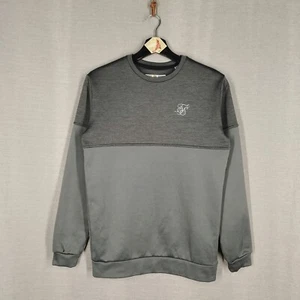 Sudadera Pullover SikSilk Talla Hombre XS Gris Manga Larga Cuello Redondo - Imagen 1 de 5