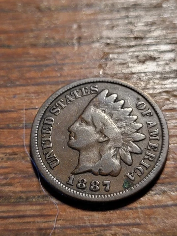 1887 US Indian Head Penny Coin - Estate Find Collection Liquidation f Cover