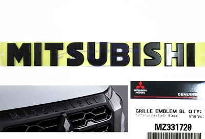 GENUINE BLACK LETTER GRILLE BADGE EMBLEM FOR MITSUBISHI TRITON L200 MV 2024 - Imagem 1 de 4