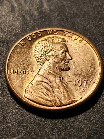 1974 D LINCOLN CENT DIE CLASH ERROR NICE COIN Cover