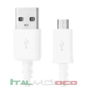 Cavo 2m Micro USB B 2.0 6mm Dati e Ricarica per Samsung Galaxy S6/S7/Edge Bianco - Afbeelding 1 van 1
