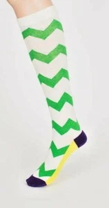 Mardi Gras Chevron Men's Socks - Picture 1 of 1