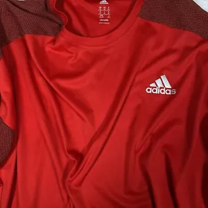 Adidas Climalite Herren Shirt Rot XL Kurzarm Rundhals - Bild 1 von 7