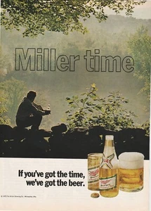 1972 Miller Bier Original Magazin Vintage Druck Anzeige High Life Miller Time - Bild 1 von 1