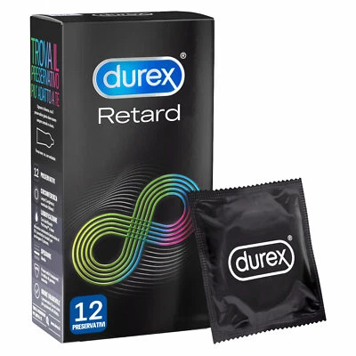 Preservativi Durex 12 Profilattici Retard Ritardanti Piacere Prolungato Easy-On