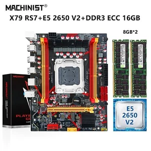 MACHINIST X79 Motherboard LGA 2011 Xeon E5 2650 V2 CPU DDR3 ECC RAM M.2 NVME us - Picture 1 of 6