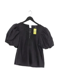 Next Women's Top UK 14 Black Cotton with Polyester Basic - Picture 1 of 6