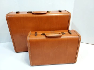 2 VTG Samsonite Shwayder Bros Suitcases #4632 Overnight 15 x 10 + 21 x 15 No Key - Image 1 of 4