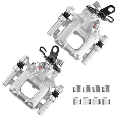 Rear Left + Right Brake Calipers w/ Bracket For Audi A3 2.0L 2010-2013 19-B6384 - Image 1 of 4