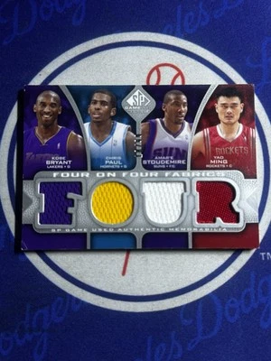 2009-10 SP GAME-USED FOUR ON FOUR FABRICS /99 Kobe/Paul/Ming/Dirk/Shaq & More! - Image 1 of 4