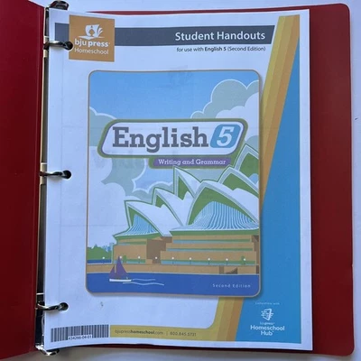 BJU Press Bob Jones English 5 Writing Grammar Student Handouts Homeschool Curric - Image 1 of 4