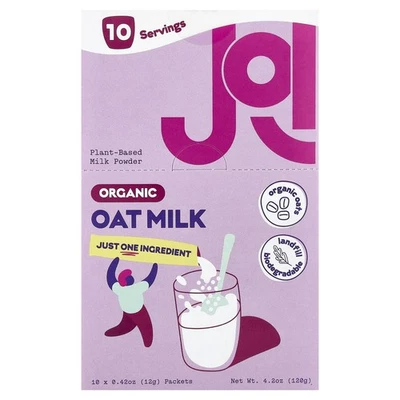 Organic Oat Milk Powder, 10 Packets, 0.42 oz (12 g) Each - Image 1 of 3