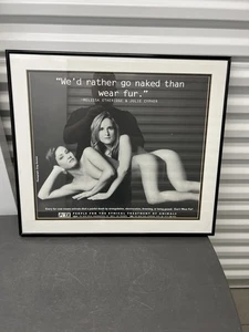 Poster campagna PETA Melissa Etheridge & Julie Cypher 24”X21” rara stampa incorniciata - Foto 1 di 12